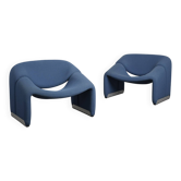 Paire de fauteuils Groovy F598 par Pierre Paulin pour Artifort, Pays-Bas, années 1970.