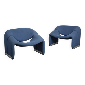 Pair of F598 Groovy lounge chairs by Pierre Paulin for Artifort, Netherlands, 1970s