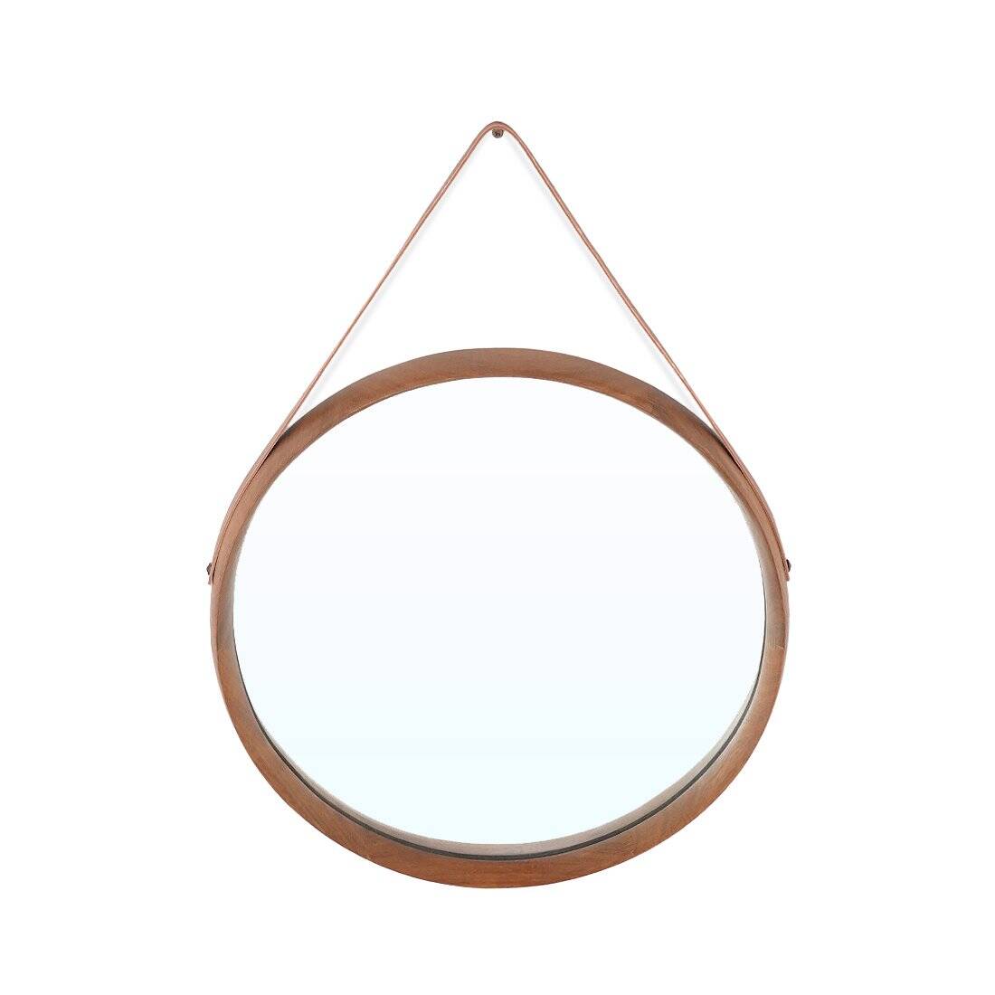 Round mirror with teak frame, 1960s