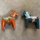 Duo de chevaux de Dalécarlie années 60 artisanat suédois