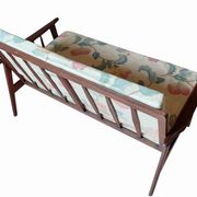 Vintage Scandinavian bench in solid beech from the 1950s with tapered legs.