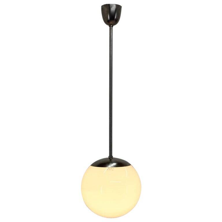 Chrome functionalism Bauhaus pendant, 1930s