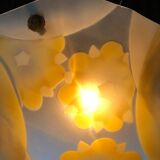 VINTAGE CHANDELIER/SUSPENSION 1940 YELLOW FLOWERS