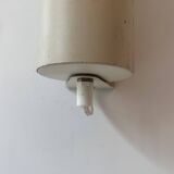 Pair of vintage adjustable wall lights, white metal, Sweden 1970