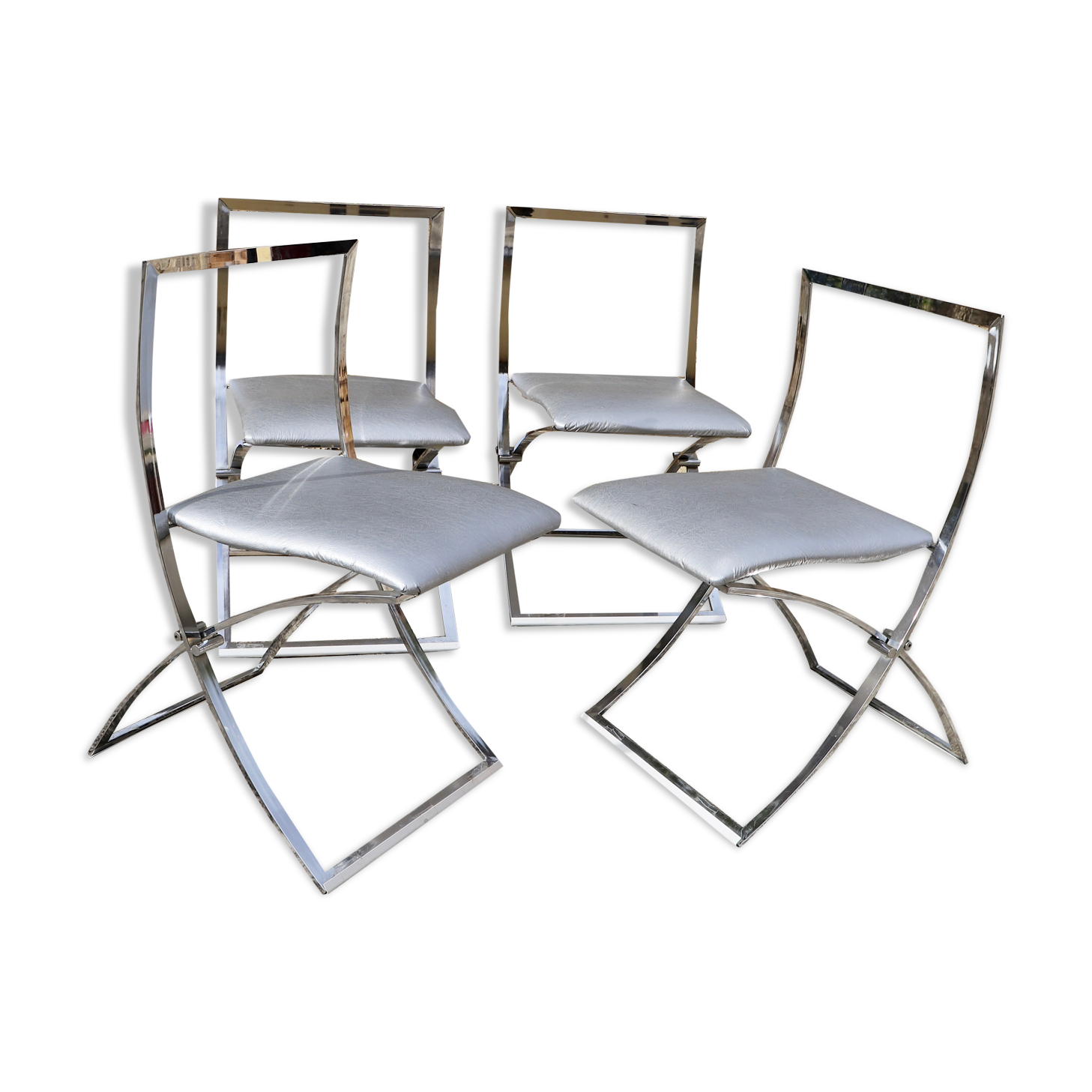 Marcello Cuneo model 4 chairs series "Luisa" 1970