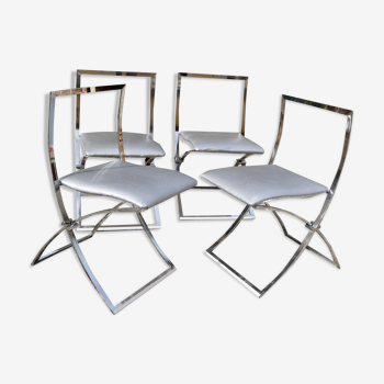 Marcello Cuneo model 4 chairs series "Luisa" 1970