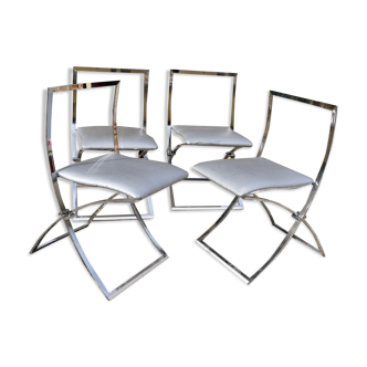 Marcello Cuneo model 4 chairs series "Luisa" 1970