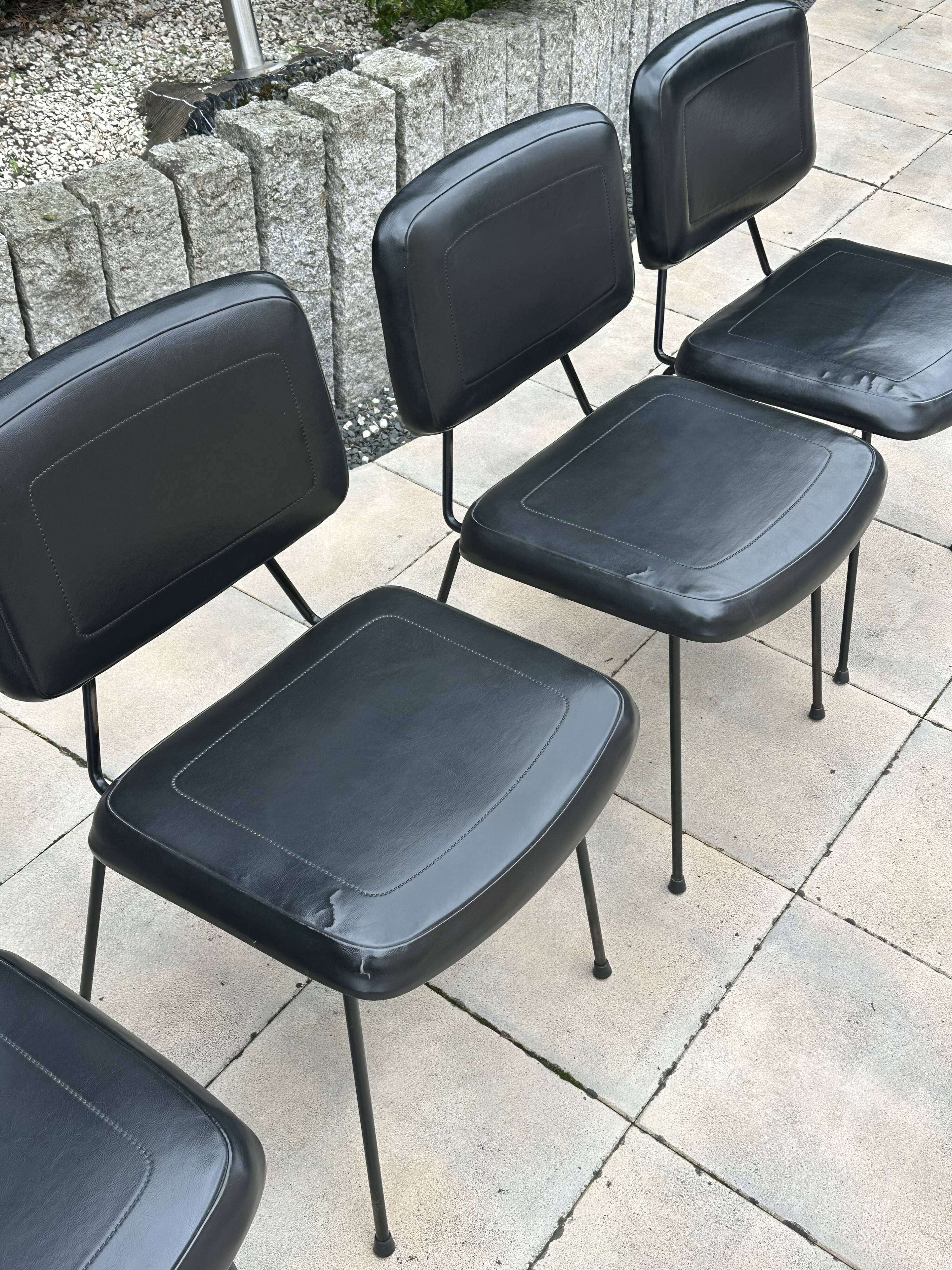 Set of 6 Pierre Paulin CM 196 chairs for Thonet – 1960s