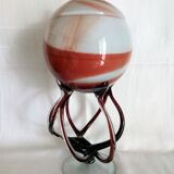 Globe vase with Murano glass lid