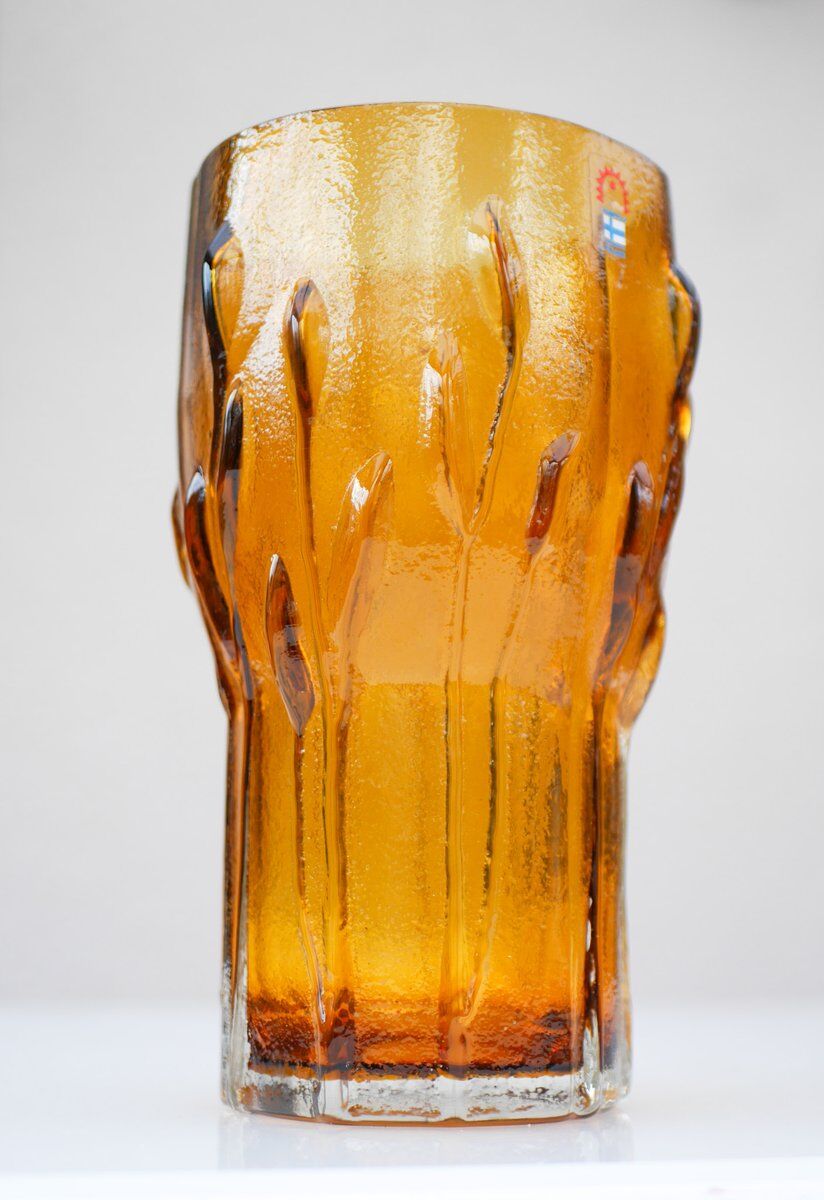 Finnish art glass vase by Kaj Blomqvist for Humppila