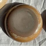 11 assiettes creuses artisanales vintage en grès mat