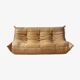 3-seater Togo camel leather sofa