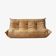 3-seater Togo camel leather sofa
