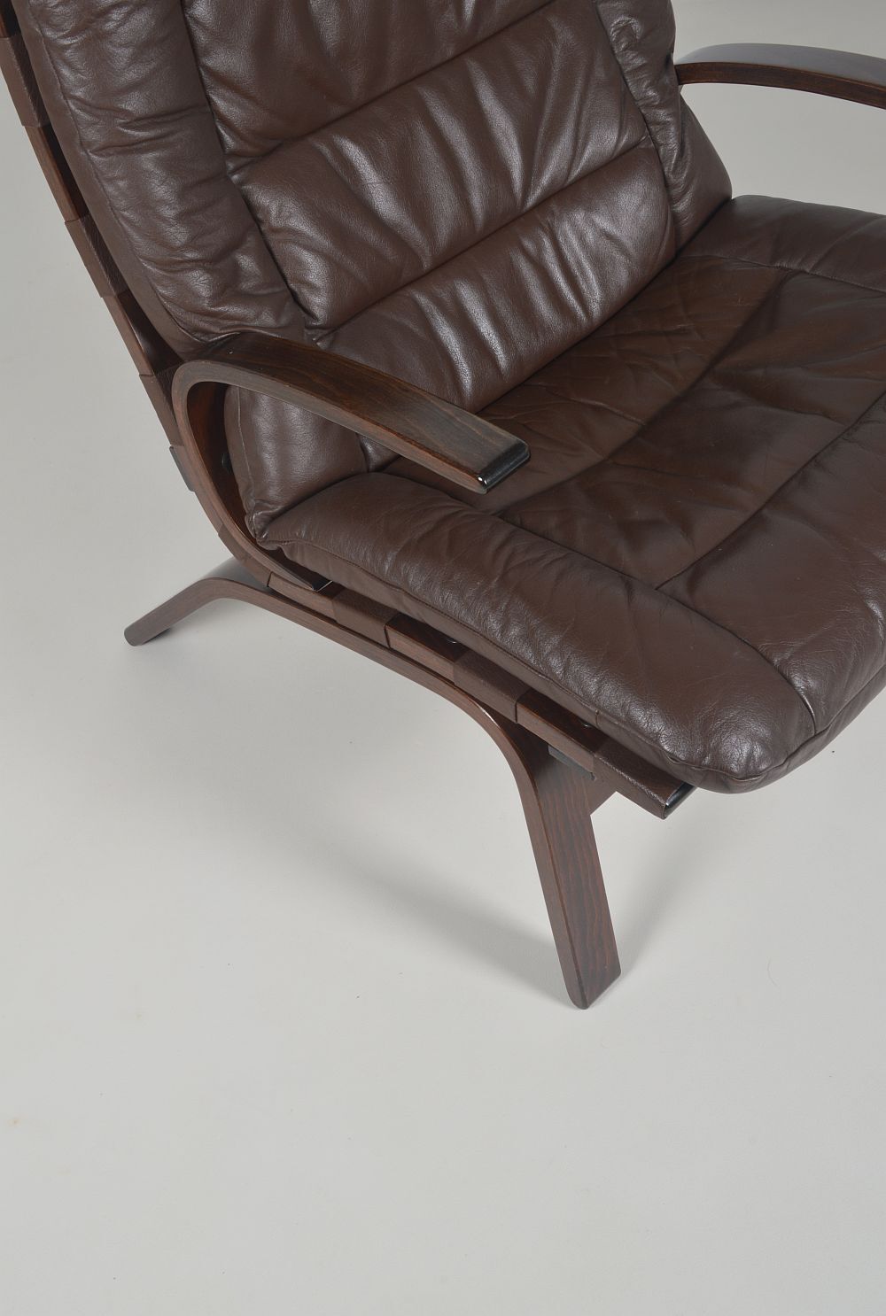 Danish leather lounge chair 'Miljø' by Farstrup Møbler, 1970s