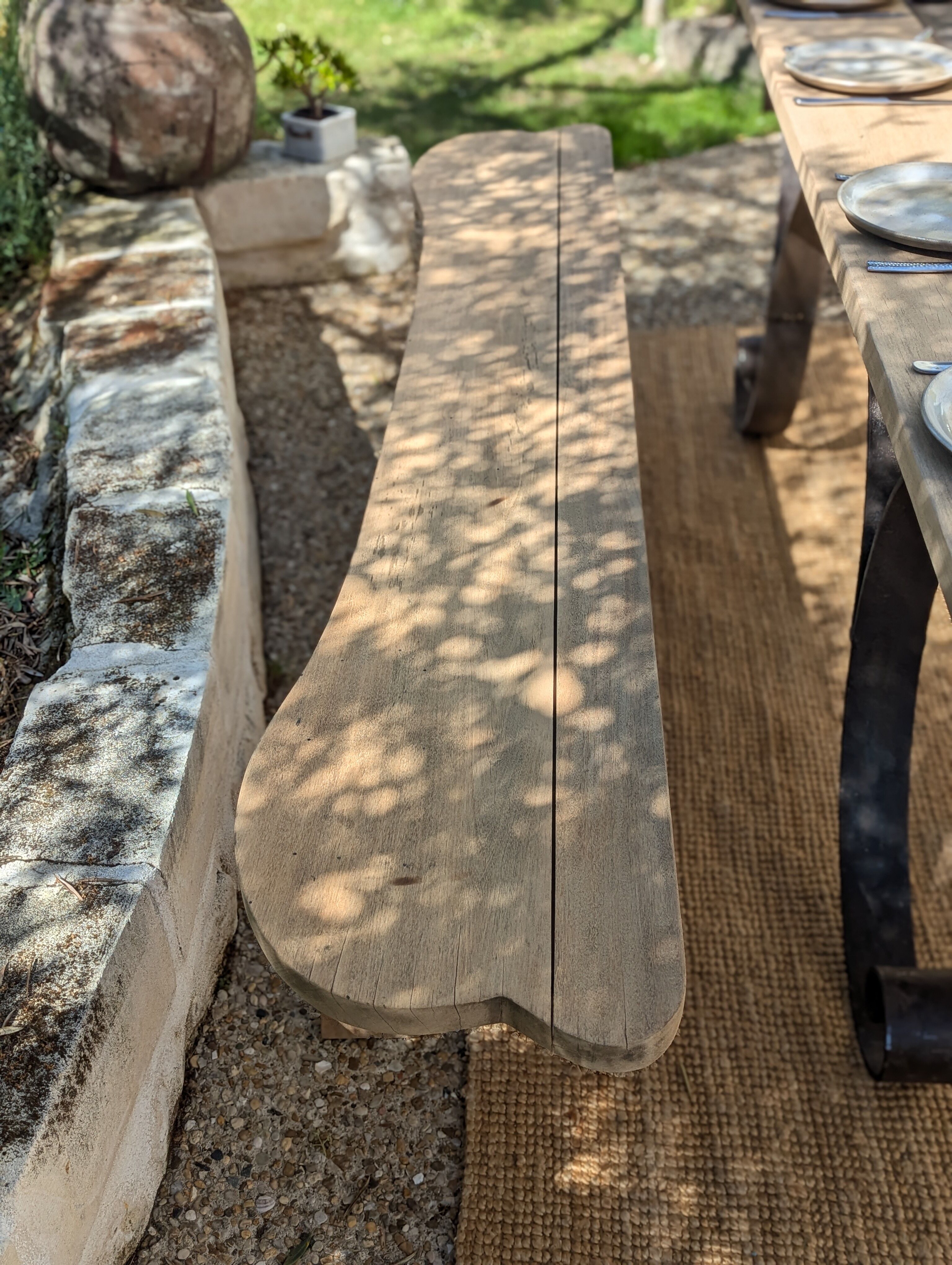 Table set, stools and benches