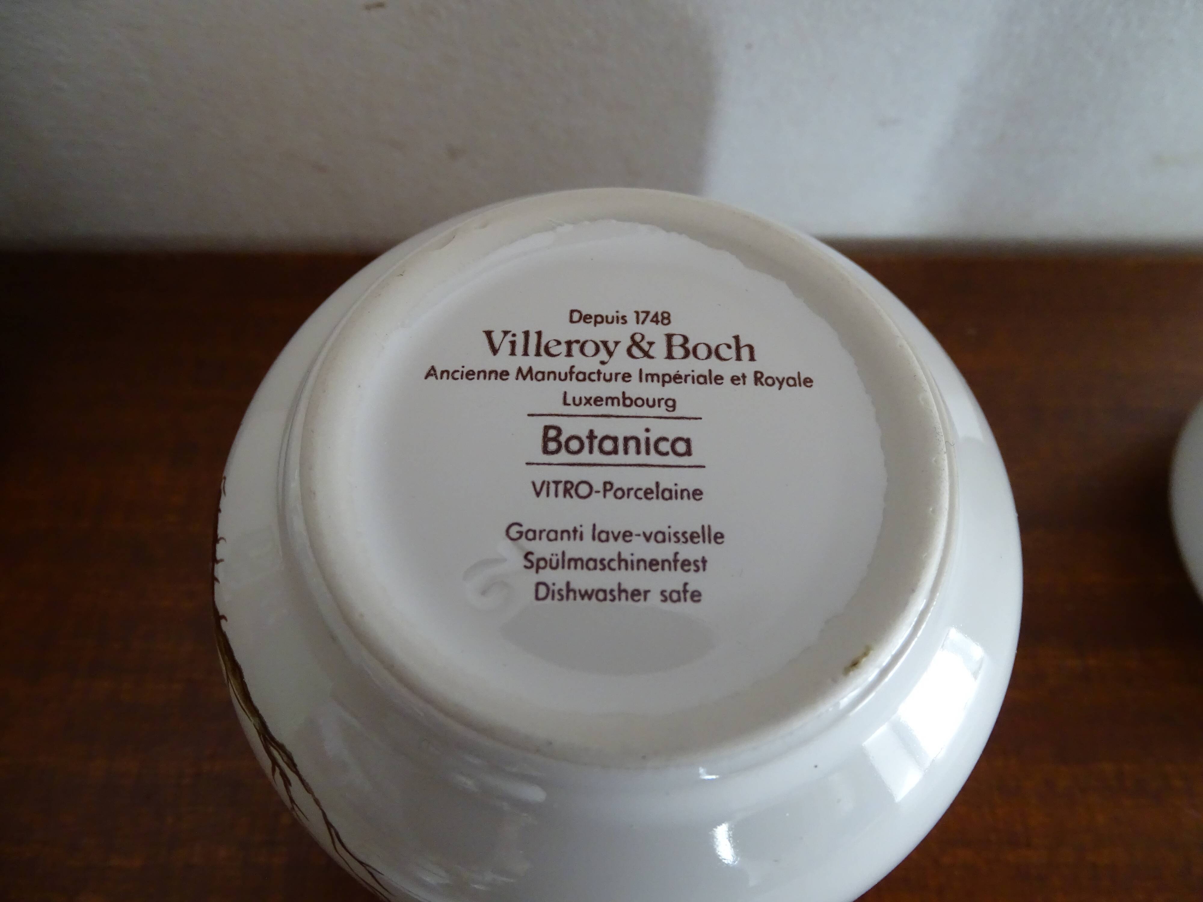 Villeroy & Boch set Huilier - vinaigrier - mustard maker signed Botanica
