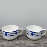 Duo de grandes tasses anciennes digoin