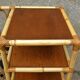 70s rattan telephone bench
