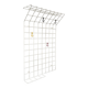 Porte-manteau filaire blanc minimaliste allemand du milieu du siècle, années 1960