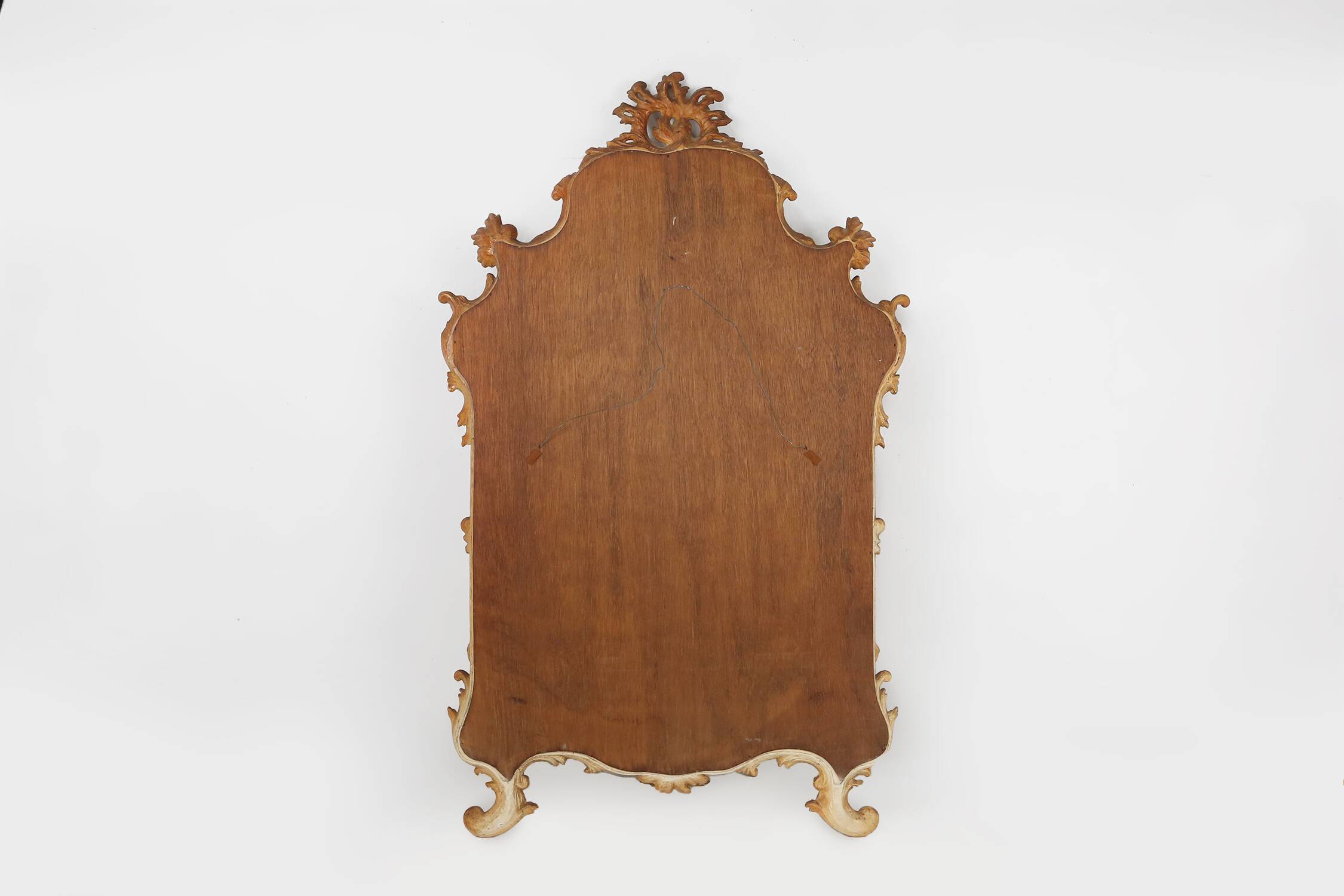 Timeless decorative rococo style gilted mirror in resin, Belgium 1950s