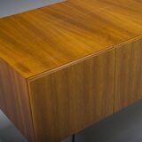 Mid-Century Wall Unit Cabinet and Sideboard in Walunt, 1970s, Set of 2