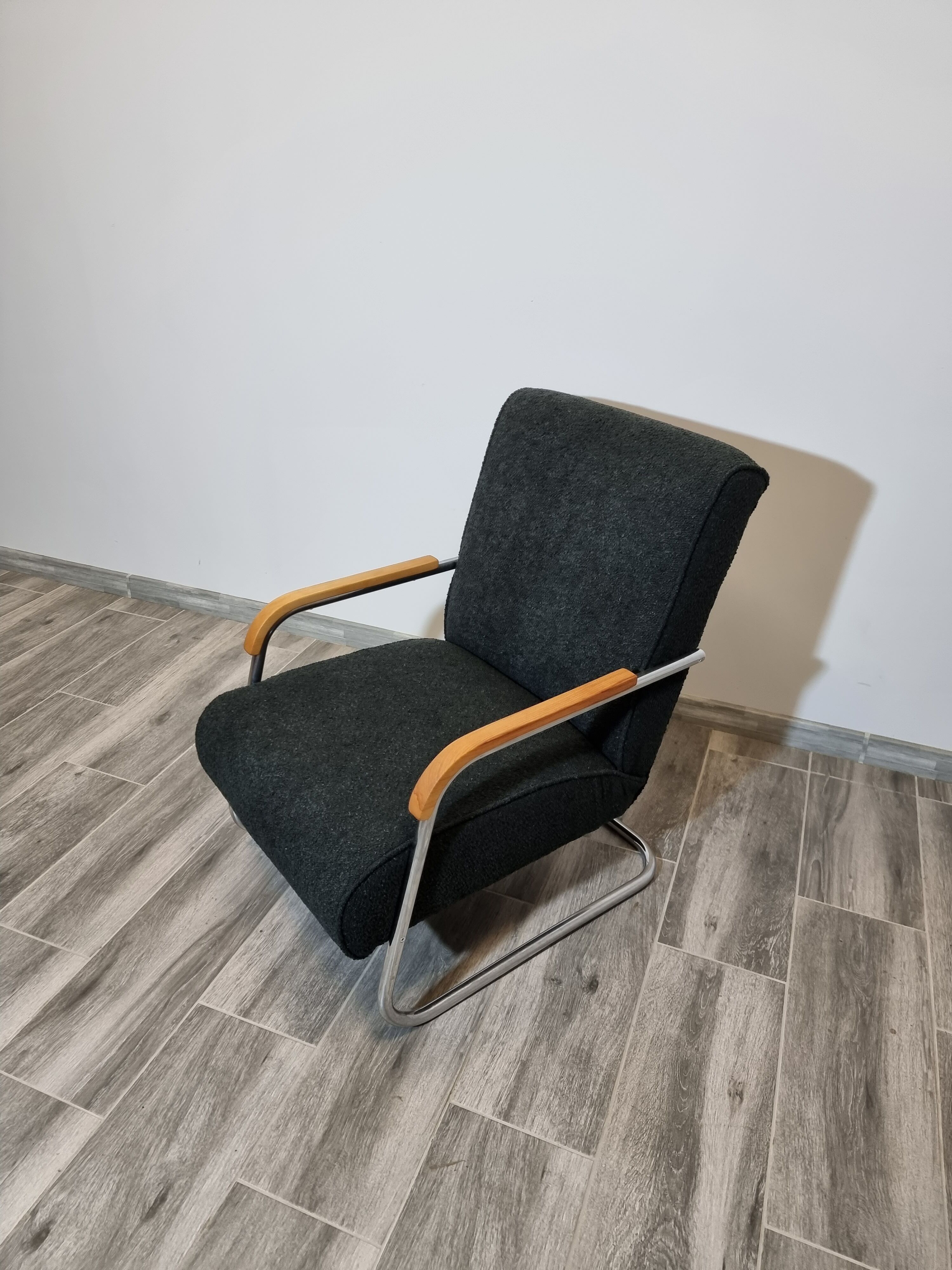 Restored tubular armchair by Anton Lorenz