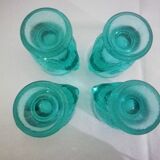 Coquetiers en verre turquoise