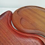 Tray Yon Yang in teak and padouk