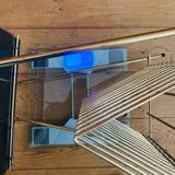 1960s turntable and vinyl shelf or occasional shelf