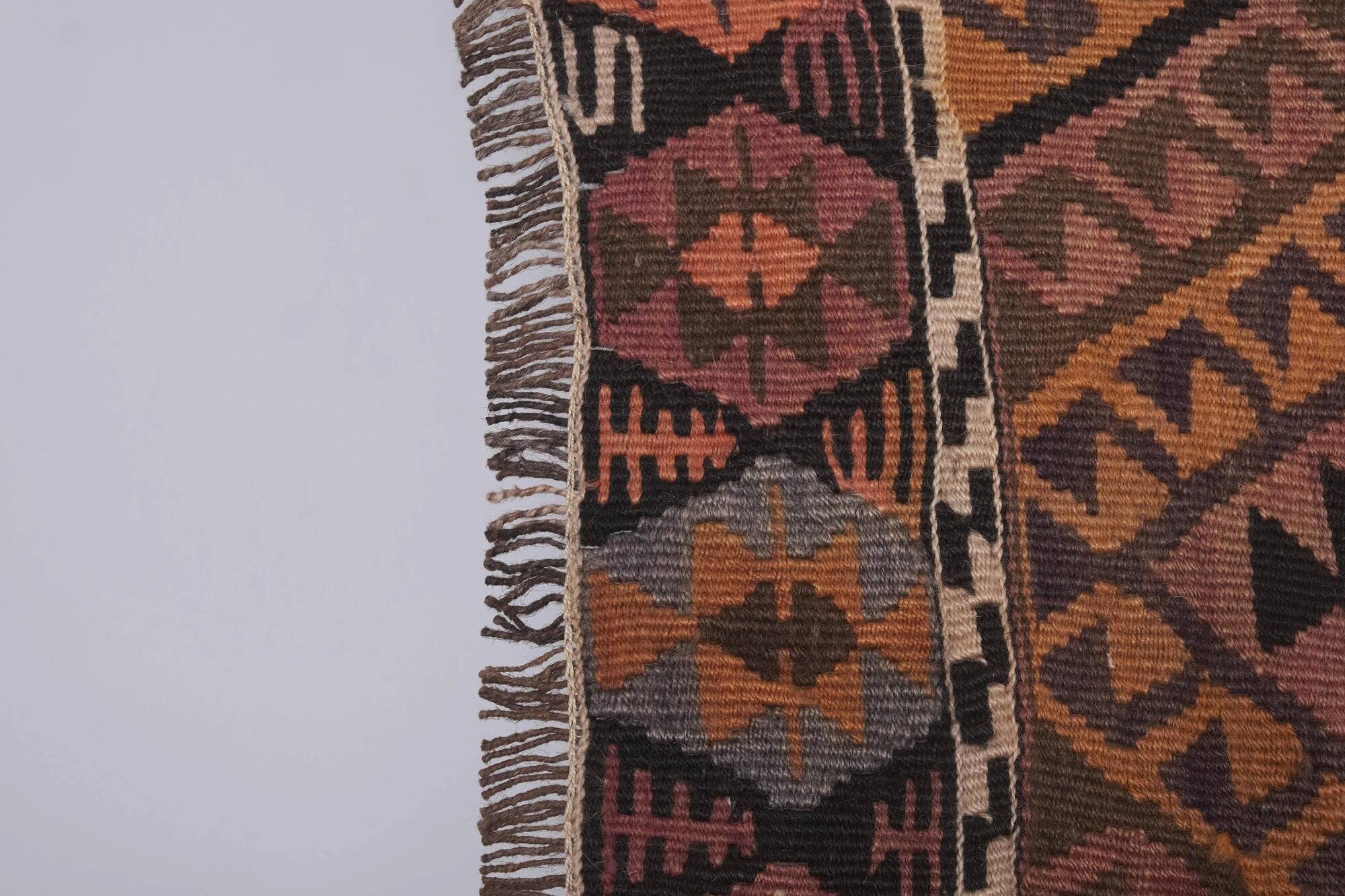 Vintage Turkish hallway rug 132x360 cm