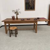 Solid pine table with its extension, 1950s