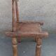 Antique wooden stool. Baoulé African art from Ivory Coast.