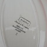 Ravier oval in earthenware of Digoin Sarreguemines model Fabiola L 21,5 cm
