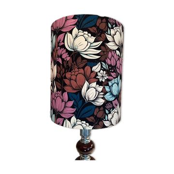 Abat-jour comme neuf avec motif floral accrocheur