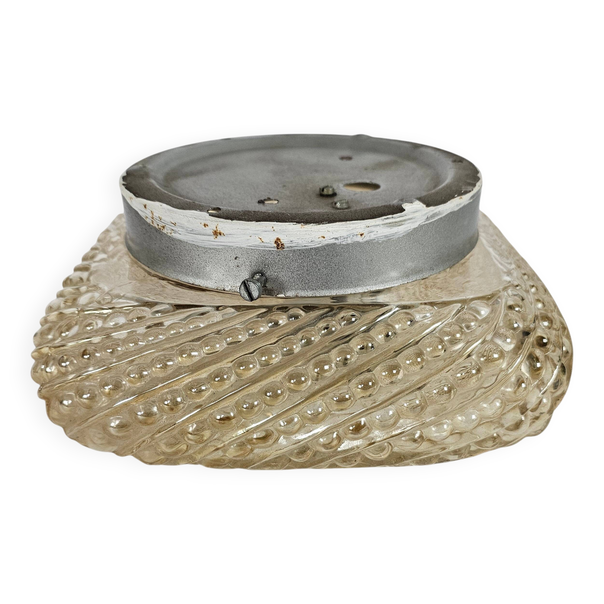 Glashutte Limburg - Tynell style - ceiling lamp - amber - 3rd quarter 20th