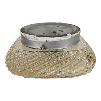 Glashutte Limburg - Tynell style - ceiling lamp - amber - 3rd quarter 20th