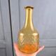 Vintage amber glass carafe with diamond pattern – Retro soliflore