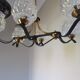 Suspension 50s/60s Arlus in brass and glass