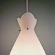 Scandinavian suspension in frosted white glass, 1960s