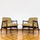 Paire de fauteuils par Juliusz Kędziorek, Pologne années 60