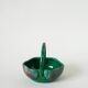 Vide-poche en céramique vert, signé, 1970