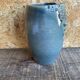 Ancient Vase JACKY COVILLE Glazed Stoneware Blue Vintage #D987