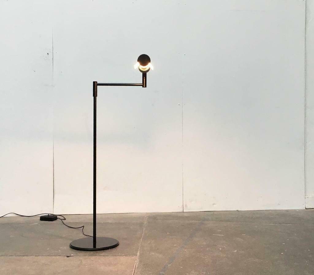 Haloprofile floor lamp from the vintage space age by V. Frauenknecht for Swisslamps International, 1970s.