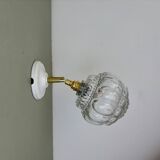Vintage glass globe wall light