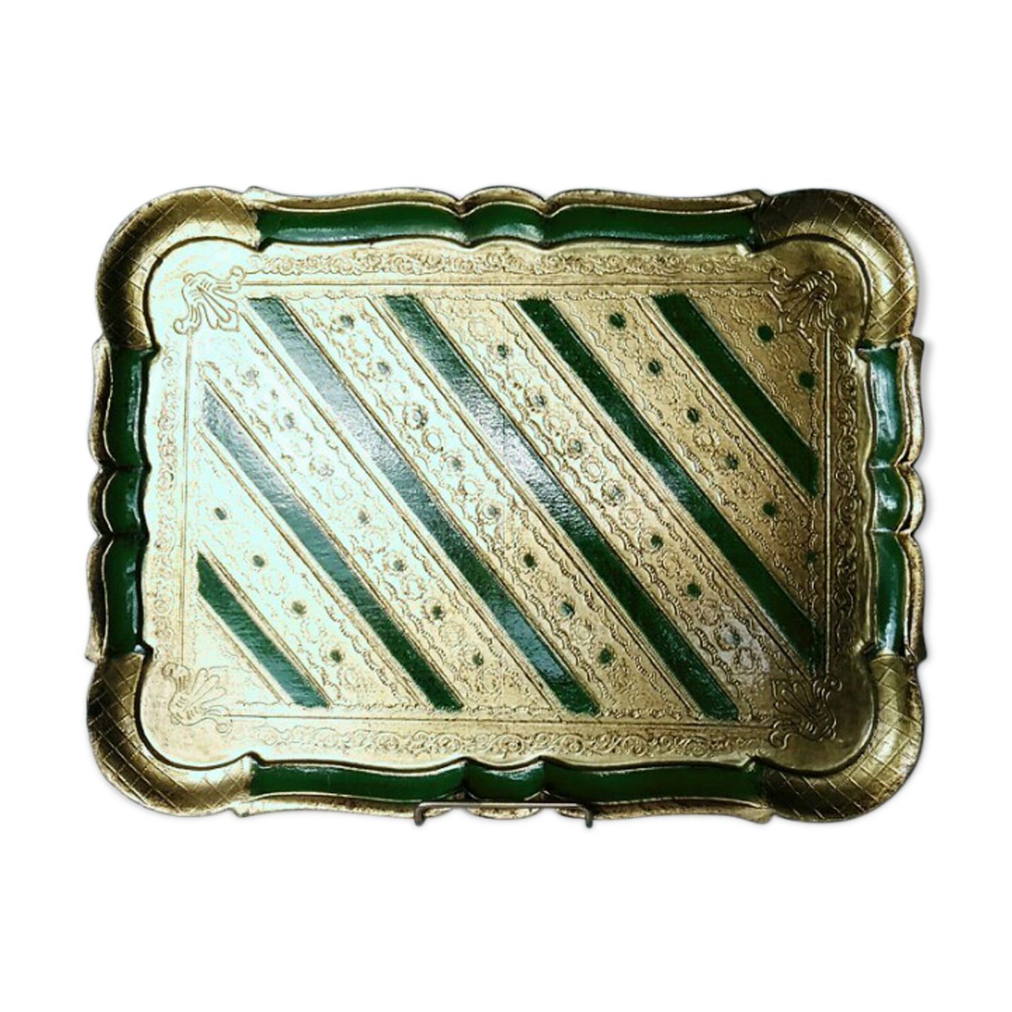 Florentine wooden serving tray