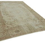 Handmade oriental contemporary 1980s 262 cm x 361 cm beige wool carpet