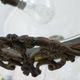 Art Nouveau chandelier in brass and bronze