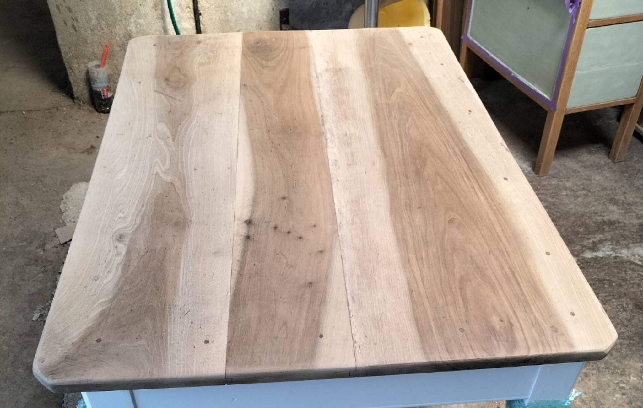 Solid wood farmhouse table