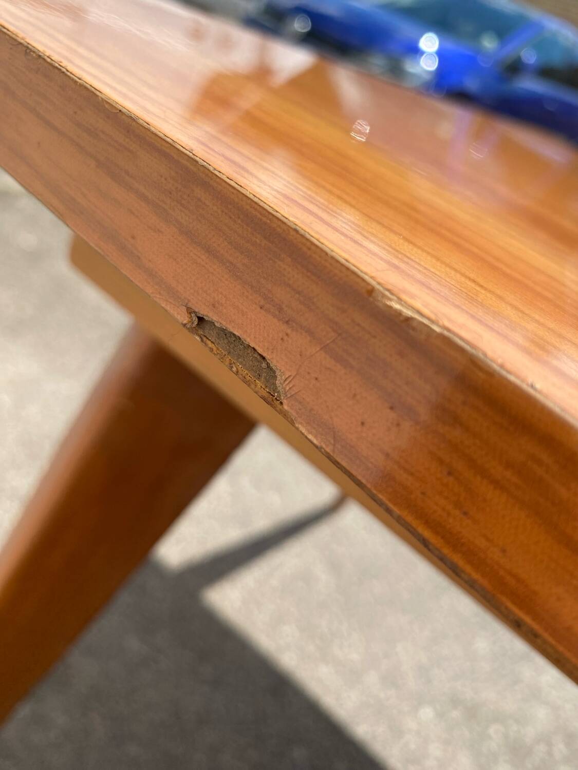 Vintage table with compass legs