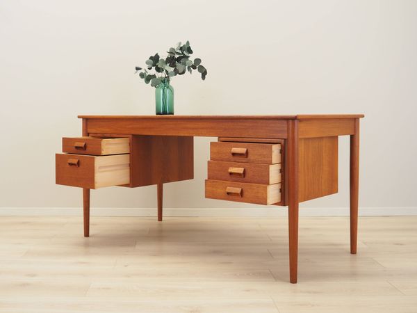 Bureau en teck, design danois, années 1960, designer : Børge Mogensen, fabricant : Søborg Møbler